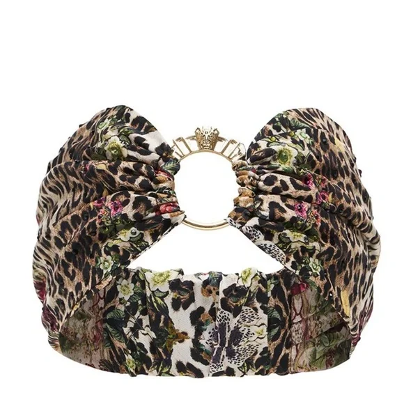 Camilla “A Night at the Opera” black red floral silk ring boho hippie headband Christian Louboutin Simple Pump Ivory Patent Leather Round  main image 4